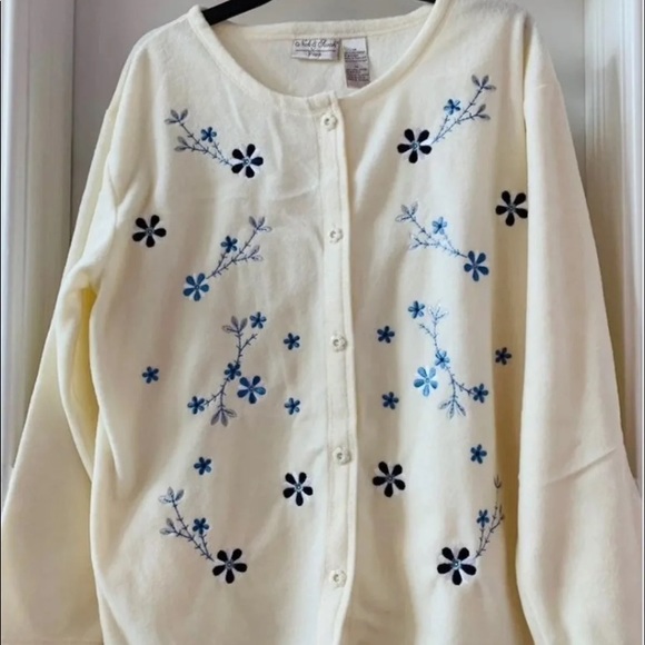 BEAUTIFUL BUTTON DOWN FLEECE JACKET SZ-1X - Picture 1 of 6